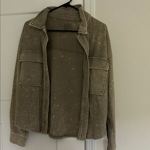 Women's Green Shirt Jacket